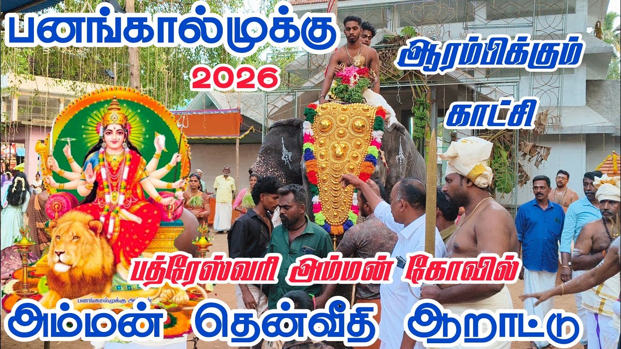Panagkaalmukku Bhadreswari Amman Kovil அம்மன் தென்வீதி ஆறாட்டு 2026 #thengapattanam #kanyakumari