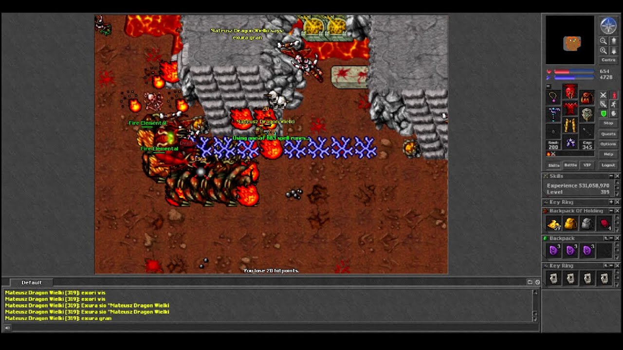 Old Tibia - Mateusz Dragon Wielki ED 318 in Goroma Demons [Full Video] (7.92 2007 Harmonia)
