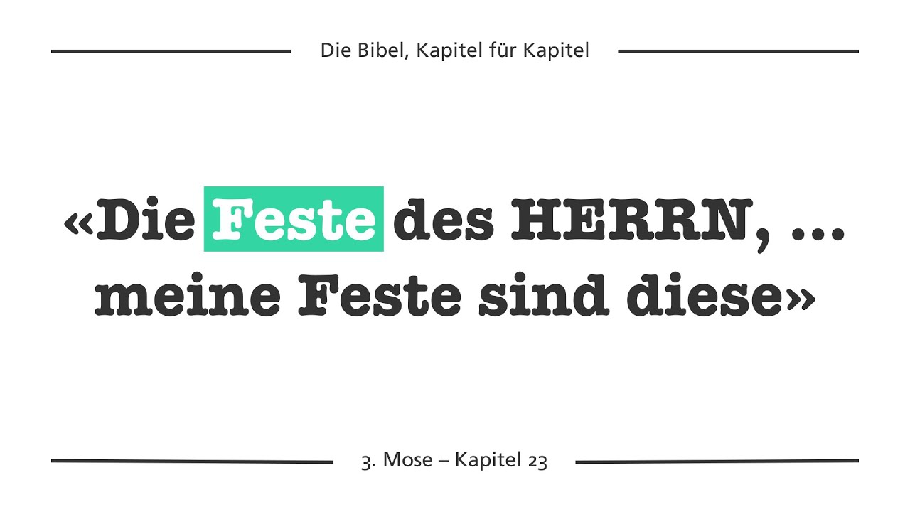 3.Mose 23 – Prophetie für Israel
