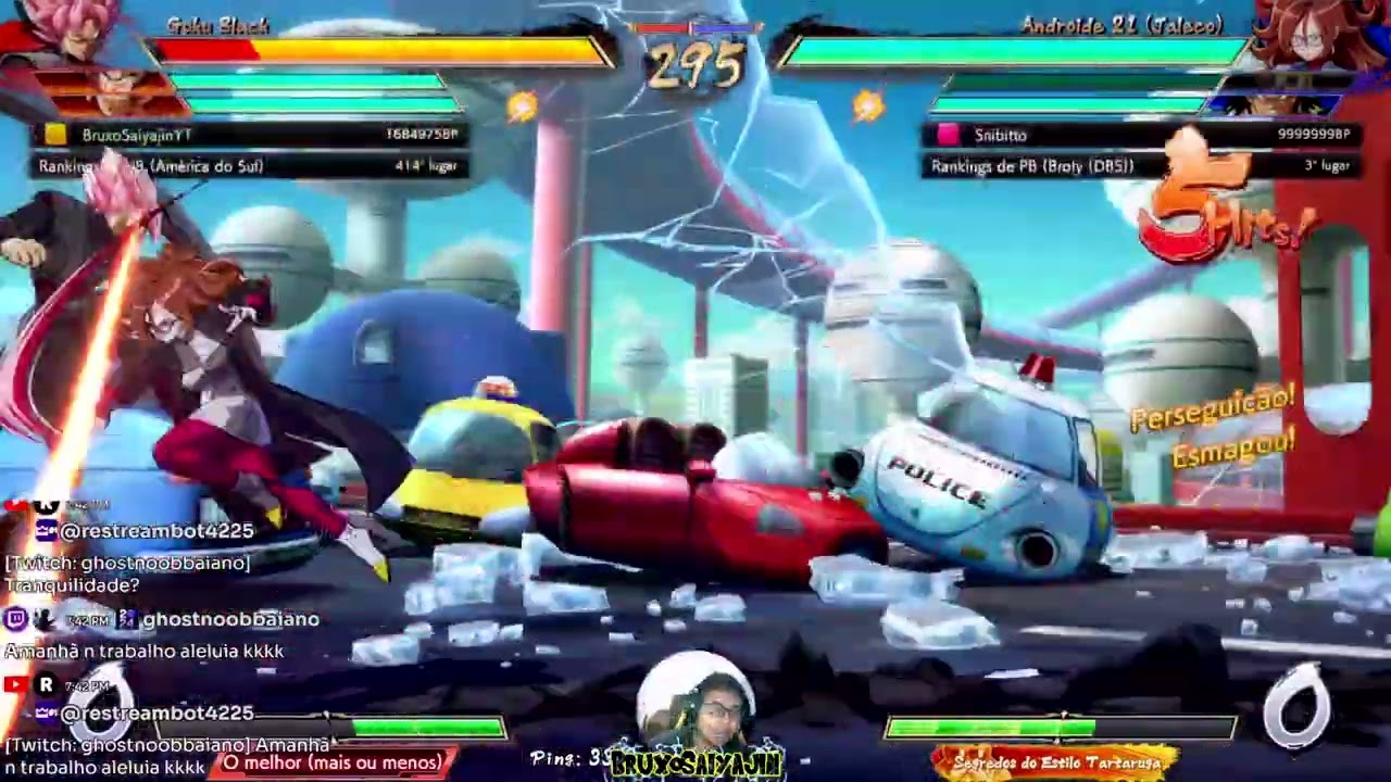 DBFZ [Ranked Match] Que sorte encontrar o TOP1 BR no online | Bruxo Saiyajin VS Snibitto (O monstro)
