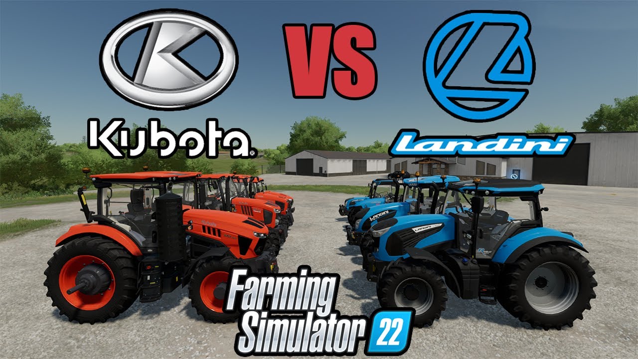FARMING SIMULATOR 22: TUG OF WAR! [ KUBOTA VS LANDINI ]