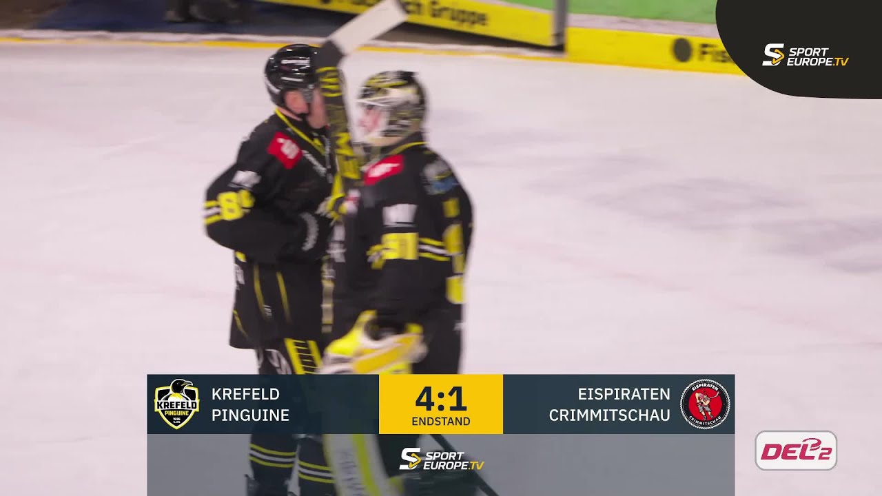 Holen sich die Pinguine Sieg Nummer 10? - Krefeld gegen Crimmitschau die Highlights 