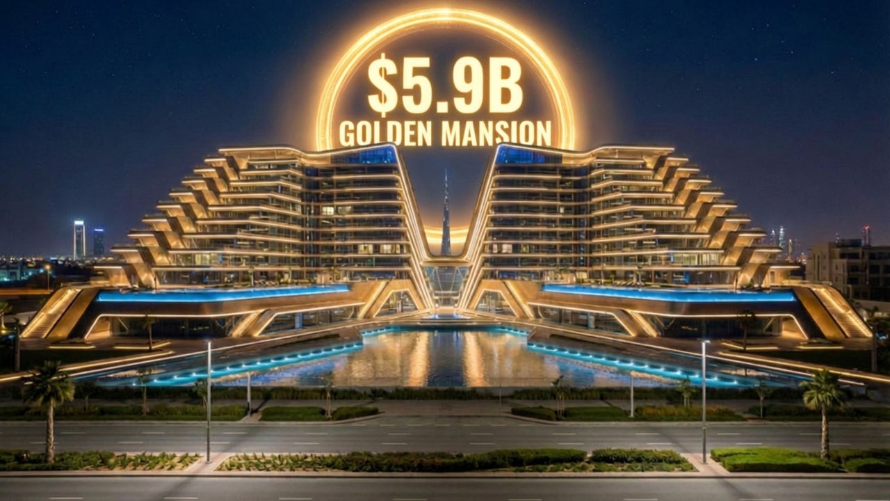 Inside Dubai’s $5,900,000,000 Golden V Mansion | Ultra-Luxury Waterfront Palace ✨