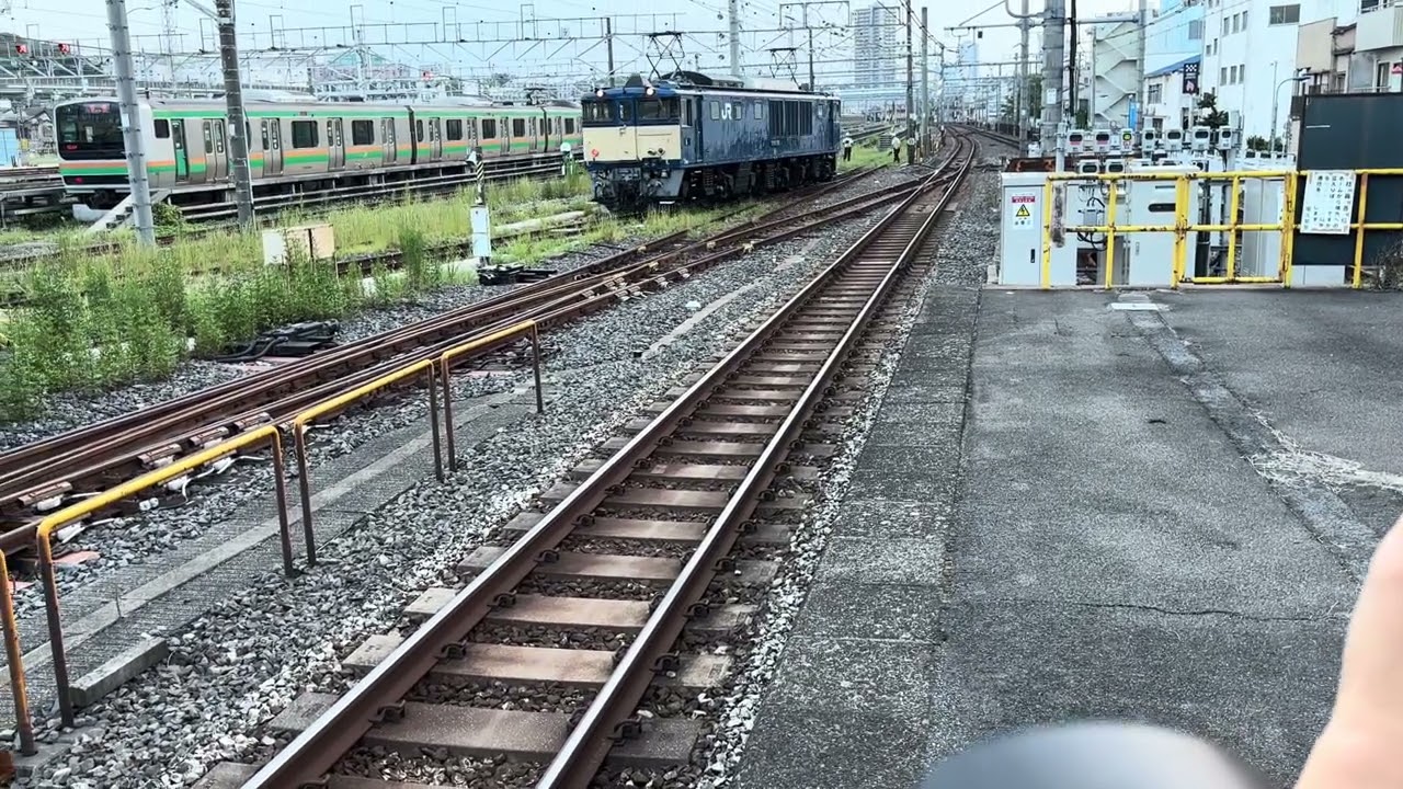 9/8 E26系客車カシオペア廃車回送後牽引機返却回送　EF64-1031号機 尾久車両センターに向けて発車(最後)