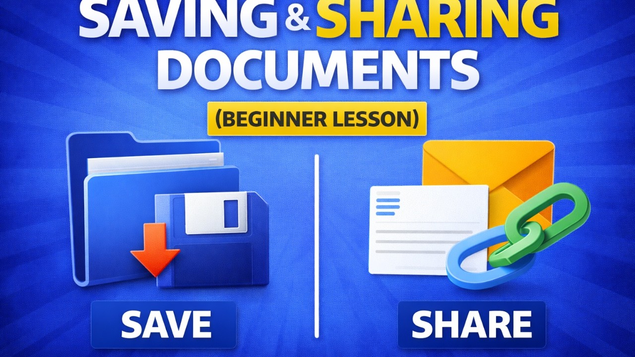 How to Save and Share Documents | Microsoft Word & Google Docs for Beginners