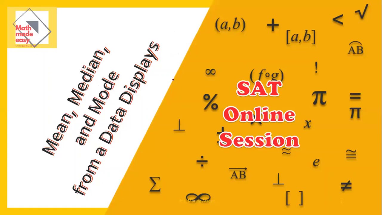 Data Analysis #2 - Mean, Median, and Mode from Data Display (Arabic Online Session)