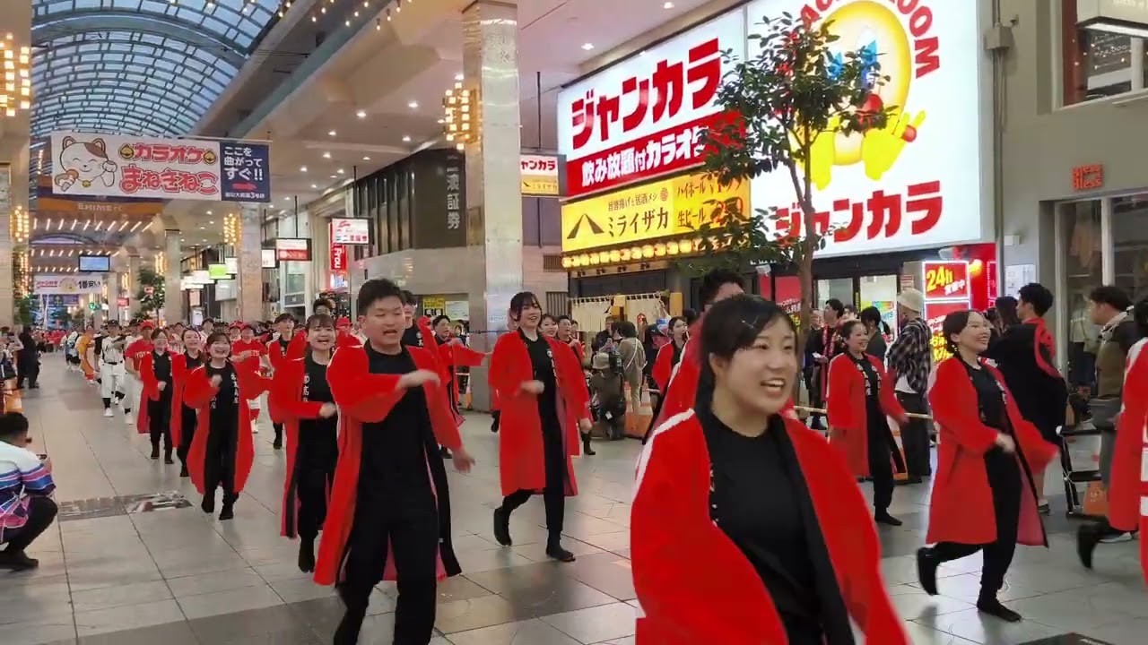 第60回松山野球拳おどり 企業連の部 いよてつグループ連(大街道・千舟町会場)