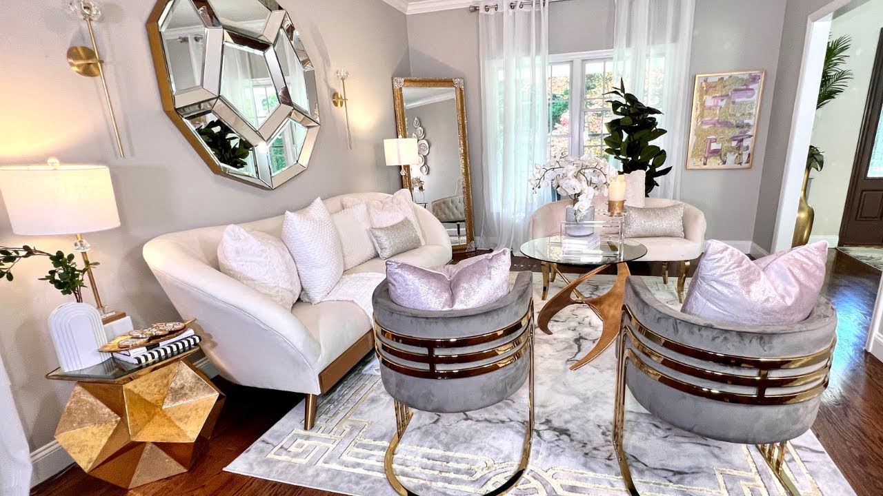 GLAM LIVINGROOM MINI MAKEOVER !!  ⭐  Summer Living Room Decor Ideas ⭐ Home Decor Ideas