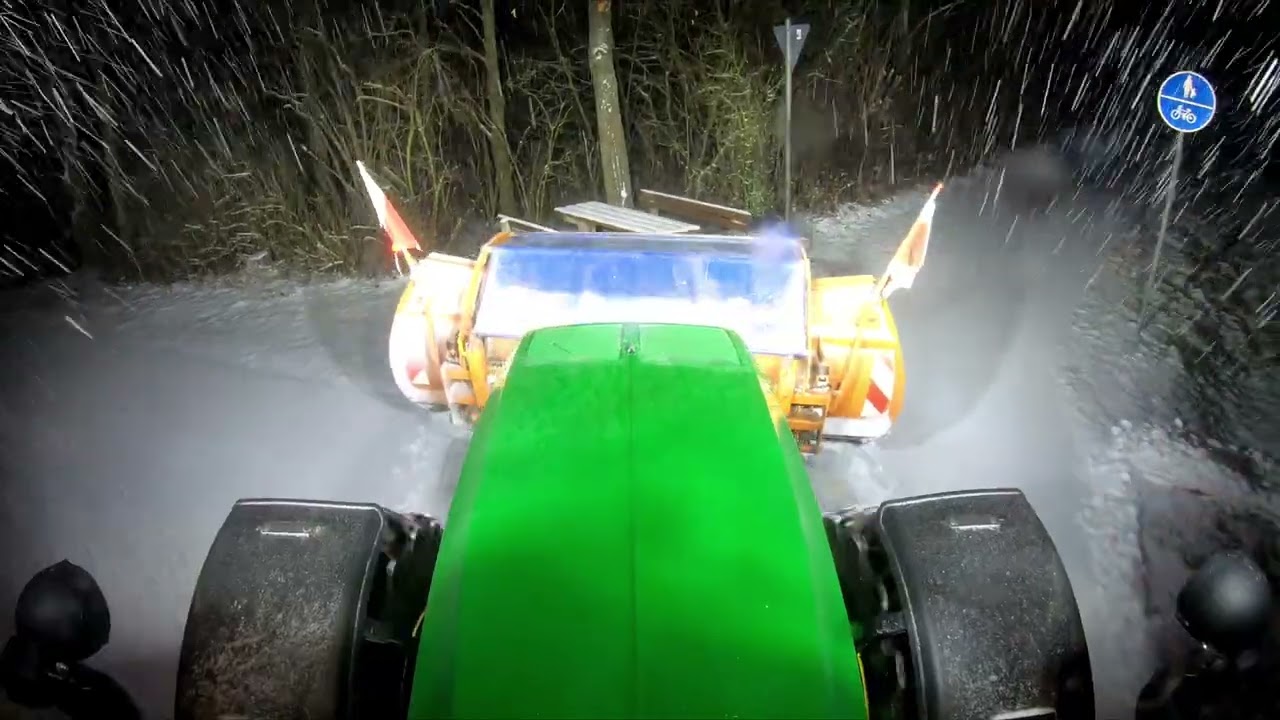 Schneeräumen - Winterdienst 2025 - John Deere 6R 130 - CabView