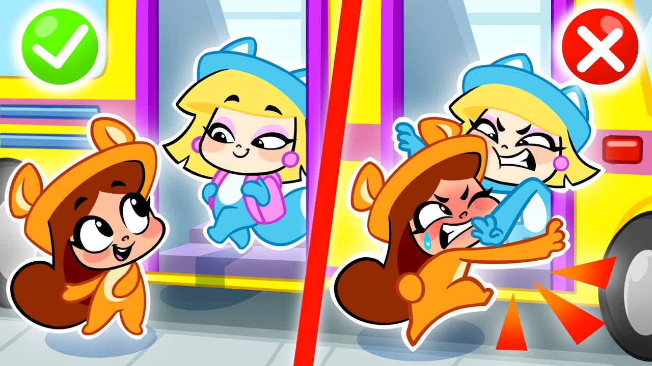 🔴 🚌 Bus Rules Song 🚌 School bus rules with friends 🚌 🔴 Safety Tips for Kids by Piccoletta