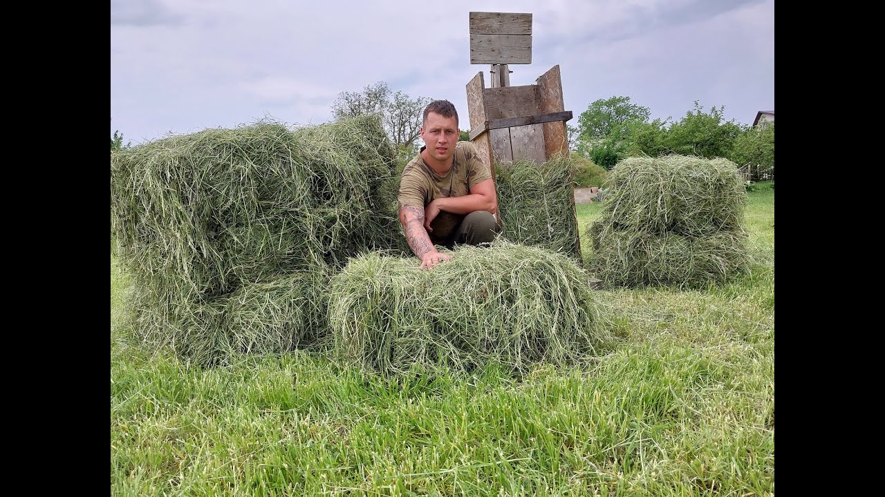 Prasa samoróbka do siana. Jak sprasować siano bez ciągnika.
