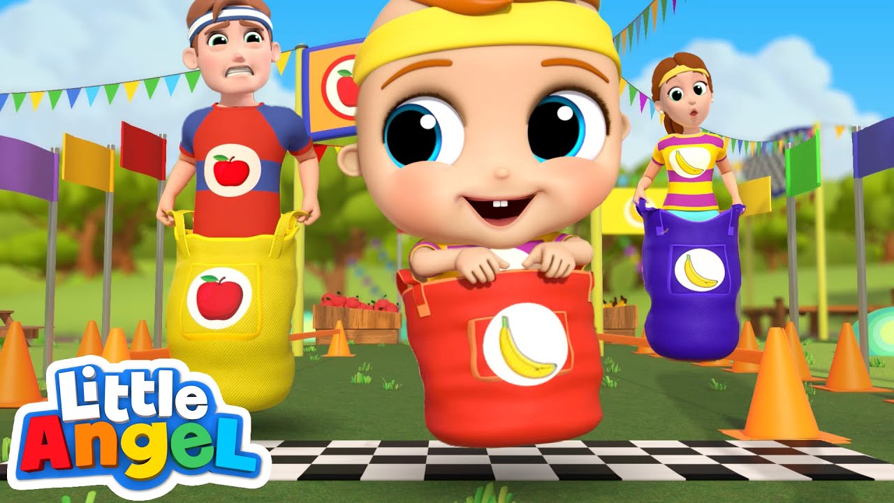 Chi Vincerà La Gara Tra Bambini? 😮💚 Cartoni Animati & Canzoni Bambini | Little Angel Italiano