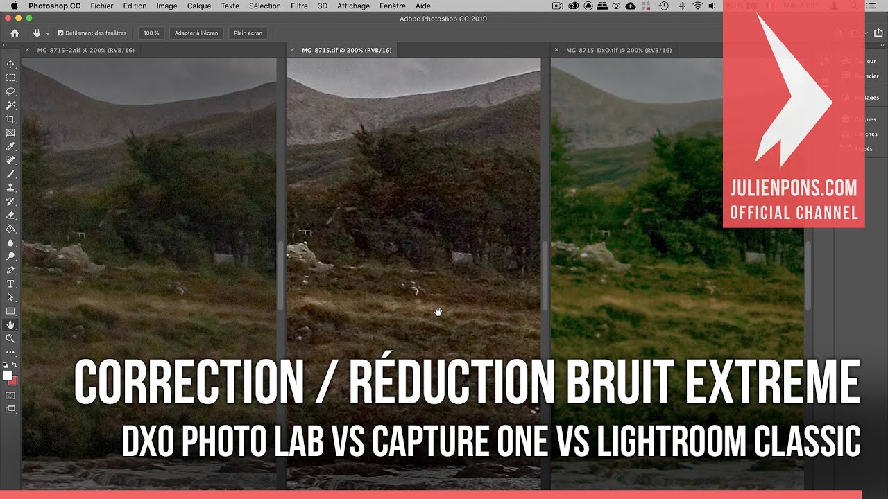Correction et réduction du bruit extreme : DXO vs Capture One vs Lightroom