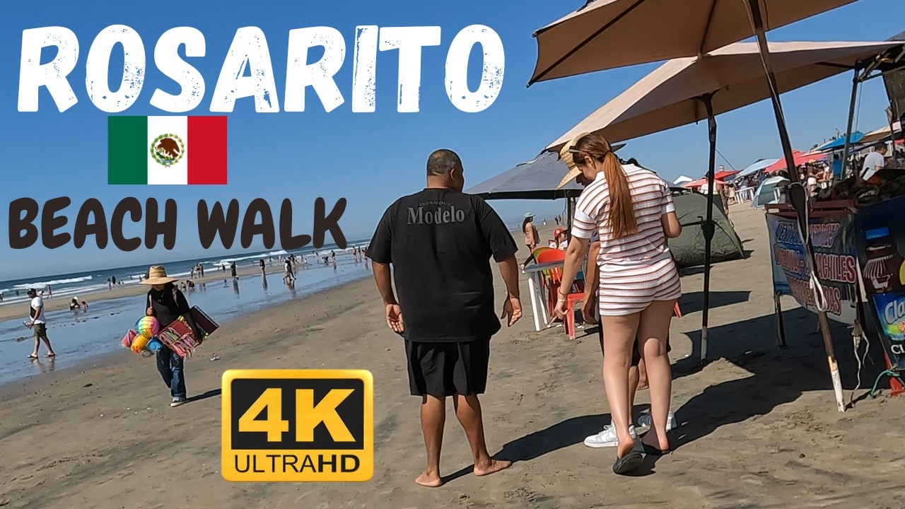 Beach Walk 4k  -  Rosarito Mexico 2026