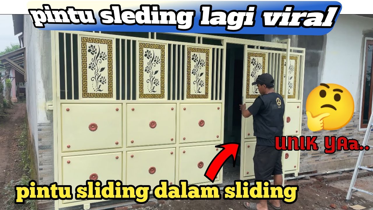 KONSEP PINTU KECIL DALAM PAGAR,PINTU SLEDING LAGI TREN