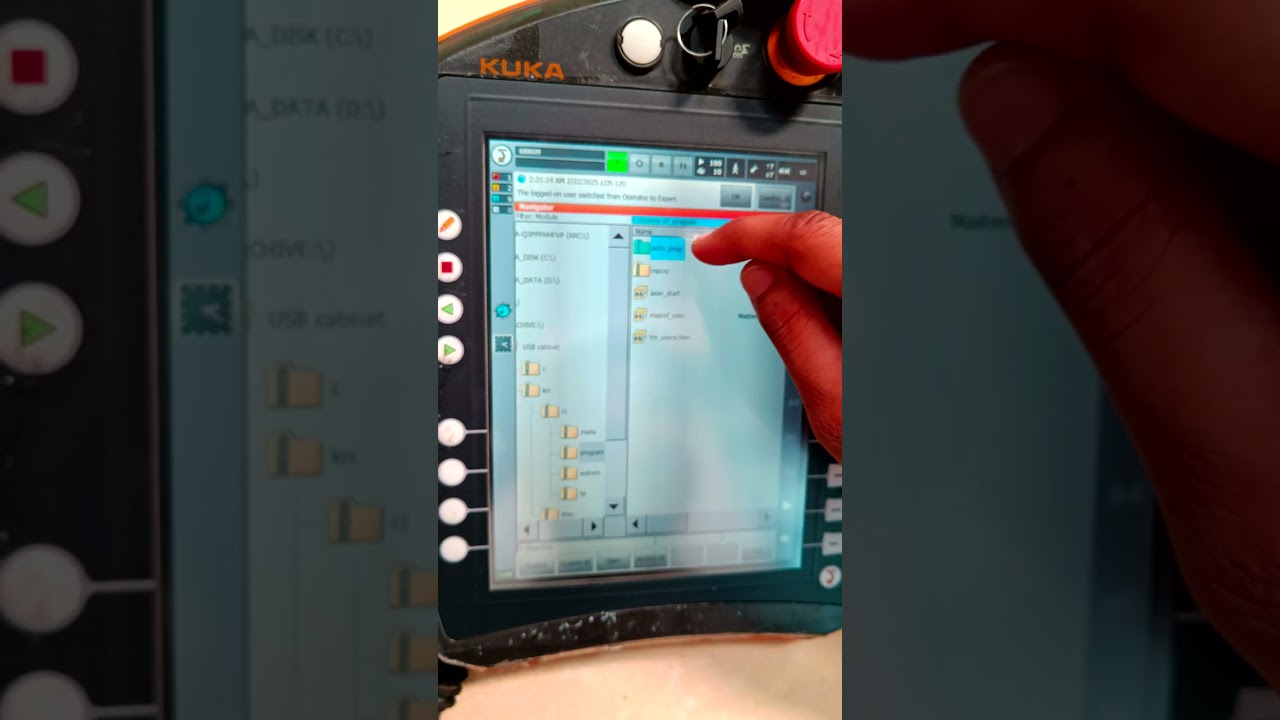 How to restore backup in kuka robot