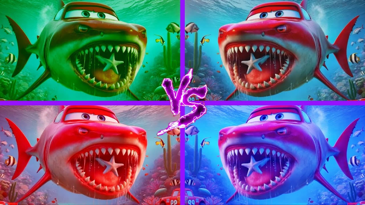 🦈😱🔥MCQUEEN SHARK MONSTER🎶 Coffin Dance Song