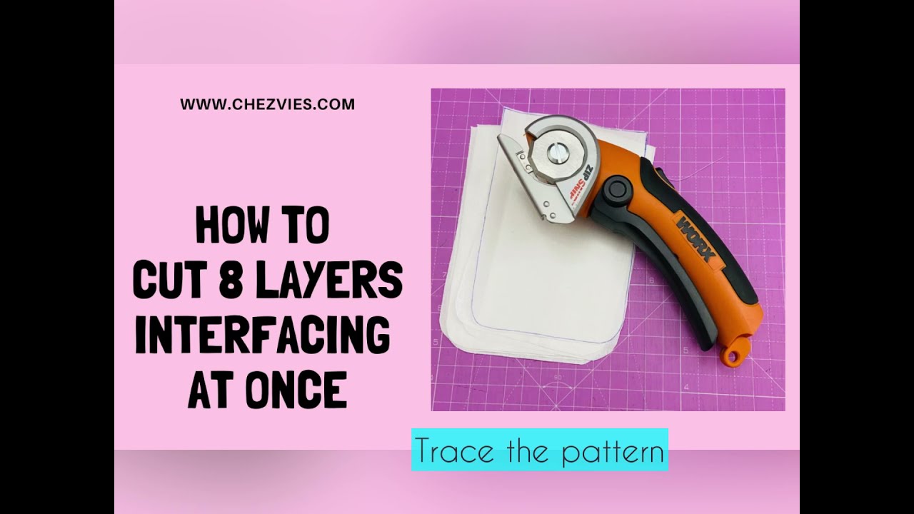 How to Cut 8 Layers of Interfacing all at once | sewing hack | CHEZVIES