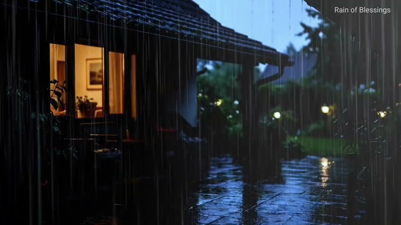 Night Rain for Insomnia Relief 🌧️ Calm Thoughts Gently
