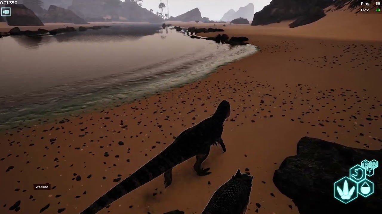 The Isle Evrima - Alossauro passando sufoco