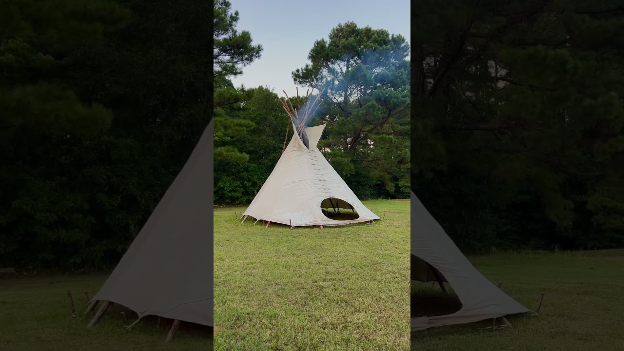 Tipi smoke #bushcraft #survival #tipi #teepee #camping #primitive # outdoors