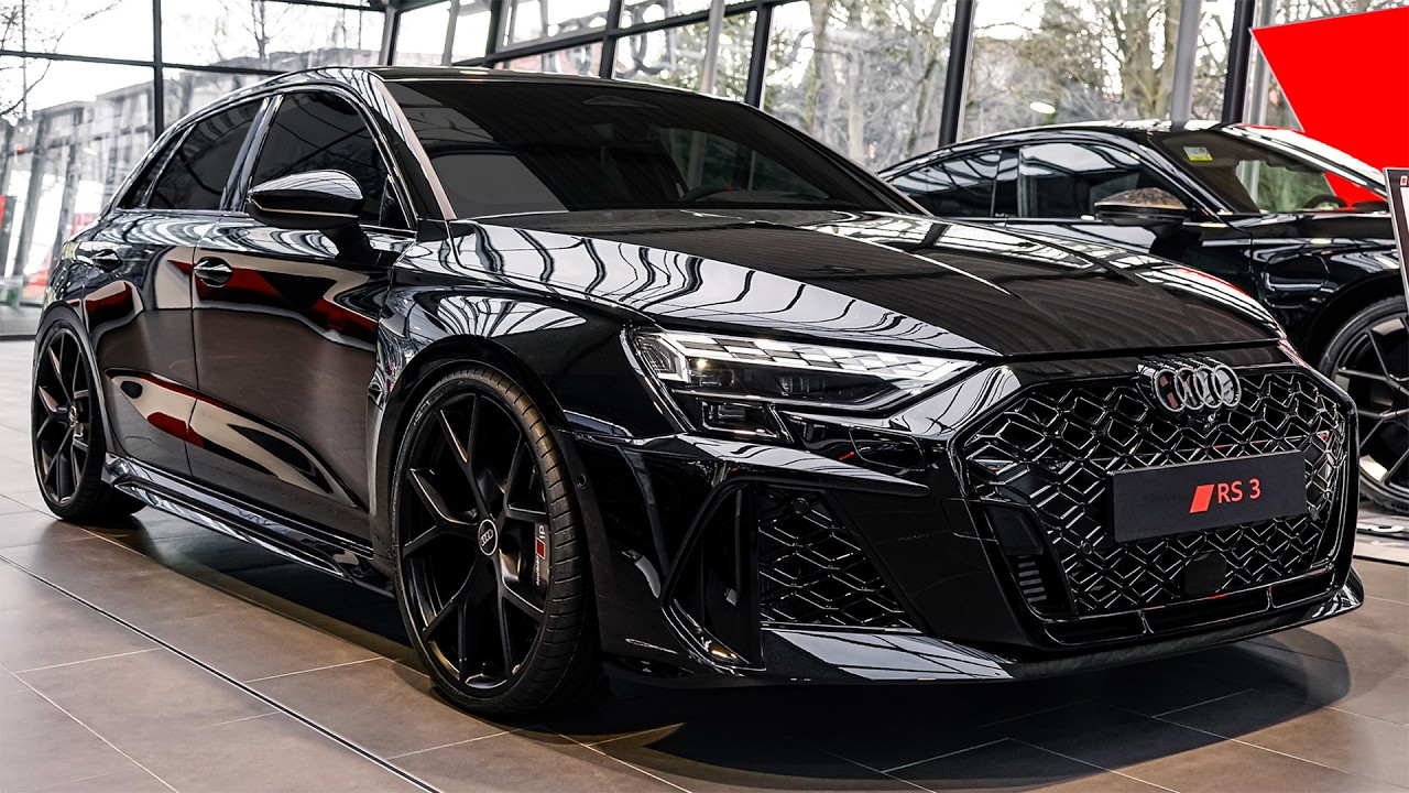 New 2026 Audi RS3 Sportback in Mythos Black - Interior & Exterior Walkaround