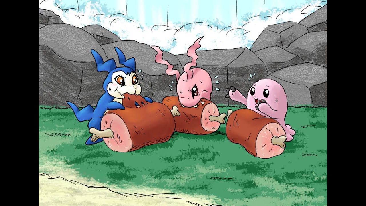 Art Timelapse - In-Training 2 - Chibimon And Pals! / チビモン コロモン と モチモン
