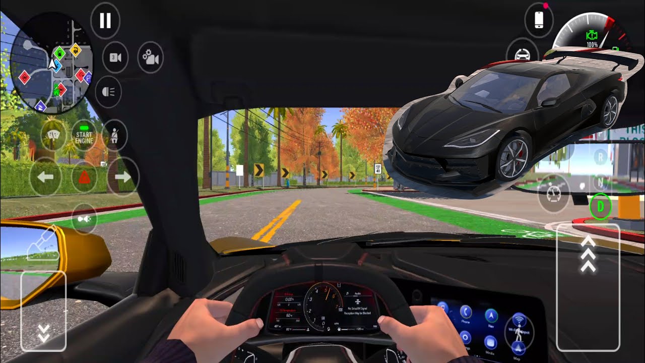 Enjoy my drive in Car Parking Driving School with Chevrolet Corvette C8 !