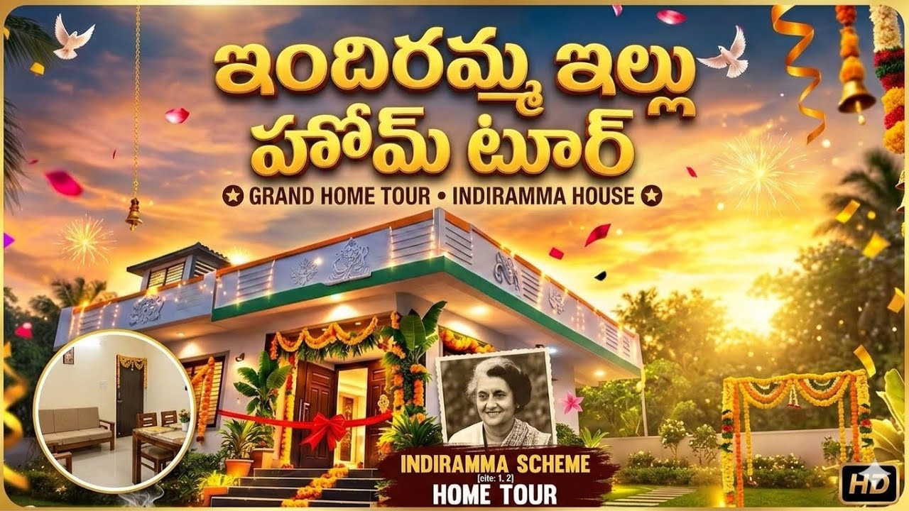  అందమైన  ఇందిరమ్మఇల్లు••చాలా బాగుంది మీరు కూడా ఒక look వెయ్యండి //house indiramma illu