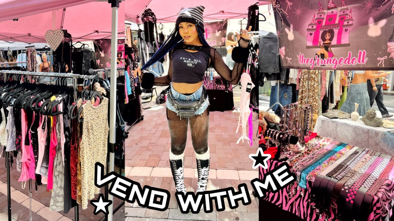 VEND WITH ME @ A Y2K MARKET ♡ thrift haul, booth tour, set up + breakdown 