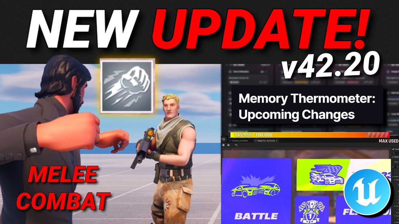 New Update! MELEE Combat, Widget Viewer, Memory Changes & More in Fortnite Creative/UEFN! (v42.20)