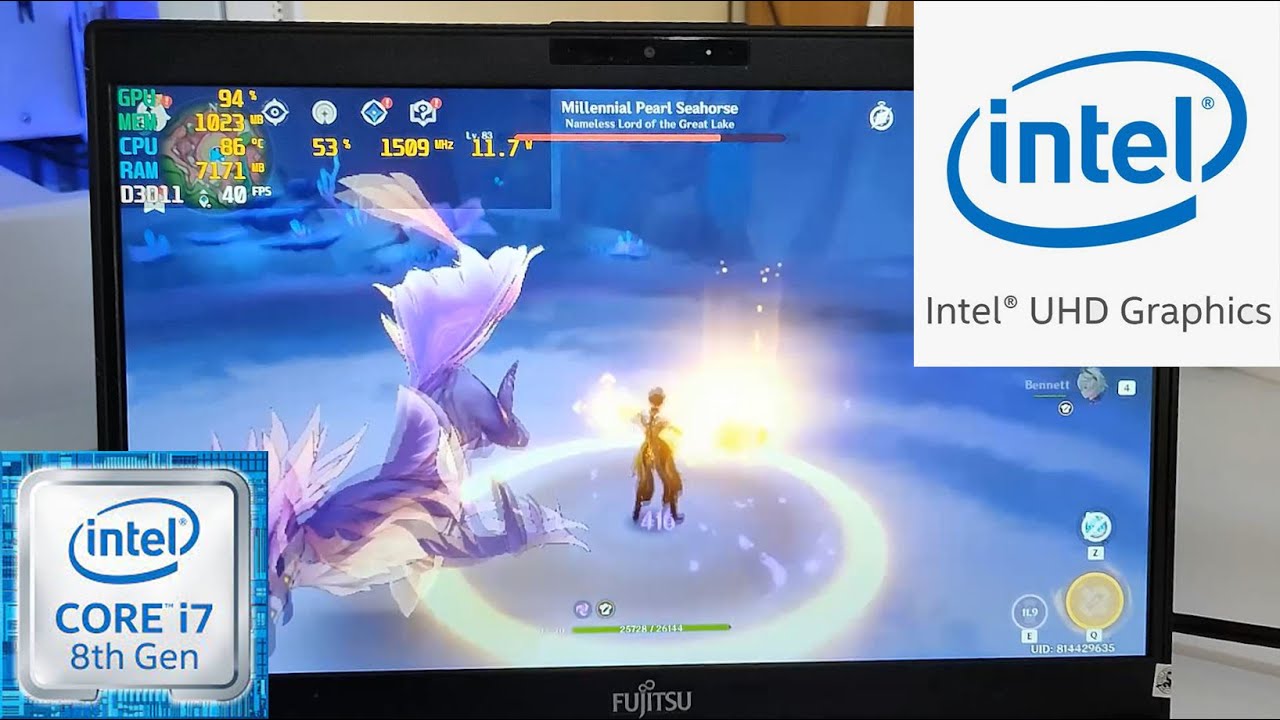 i7 8th Gen Intel UHD 620 Gaming Test