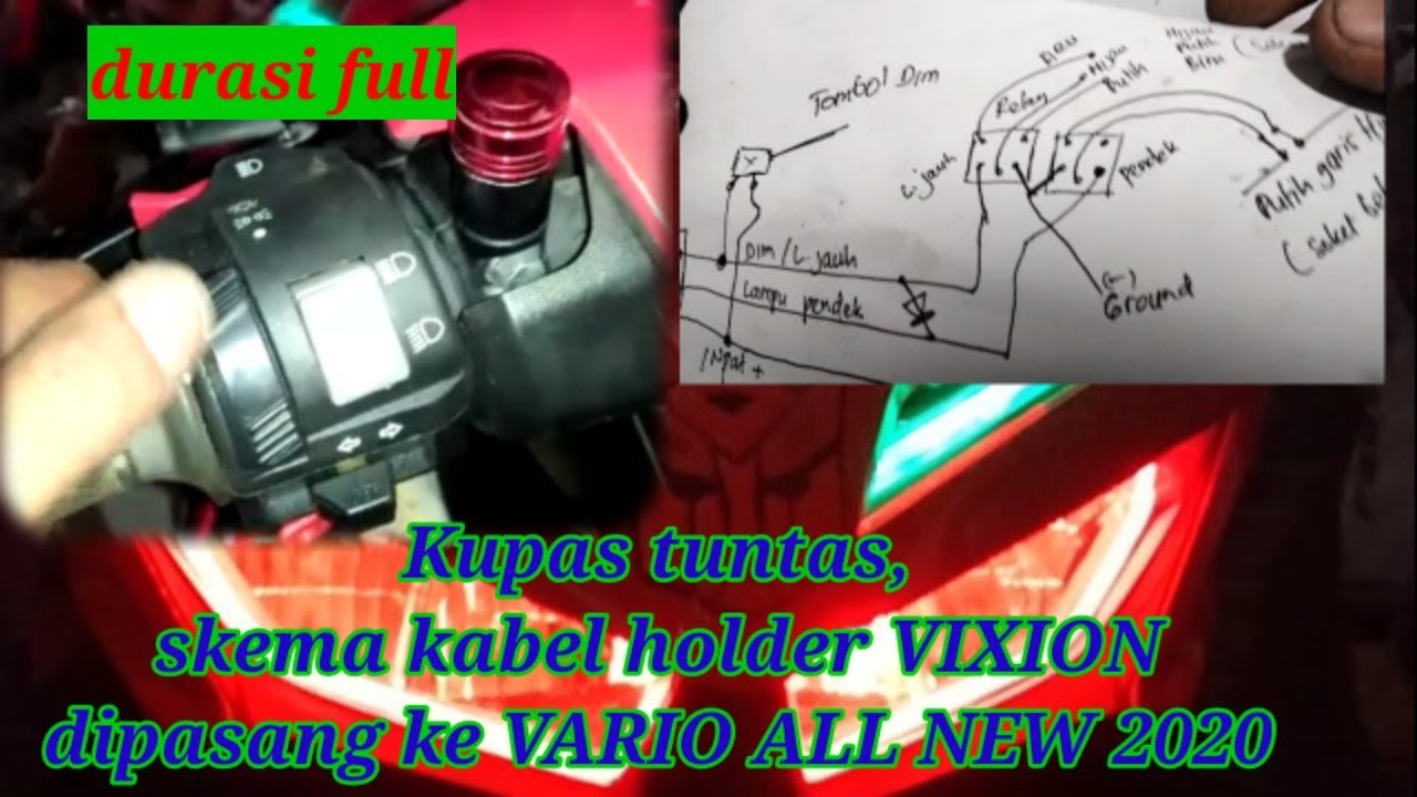cara pasang holder vixion old pada motor honda vario 125/150  all new 2020