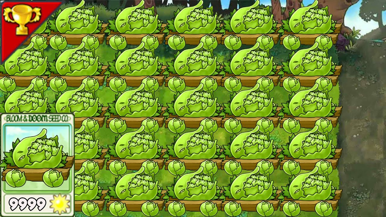 99CabbageCannon VS 999Zombies-------Plants vs Zombies