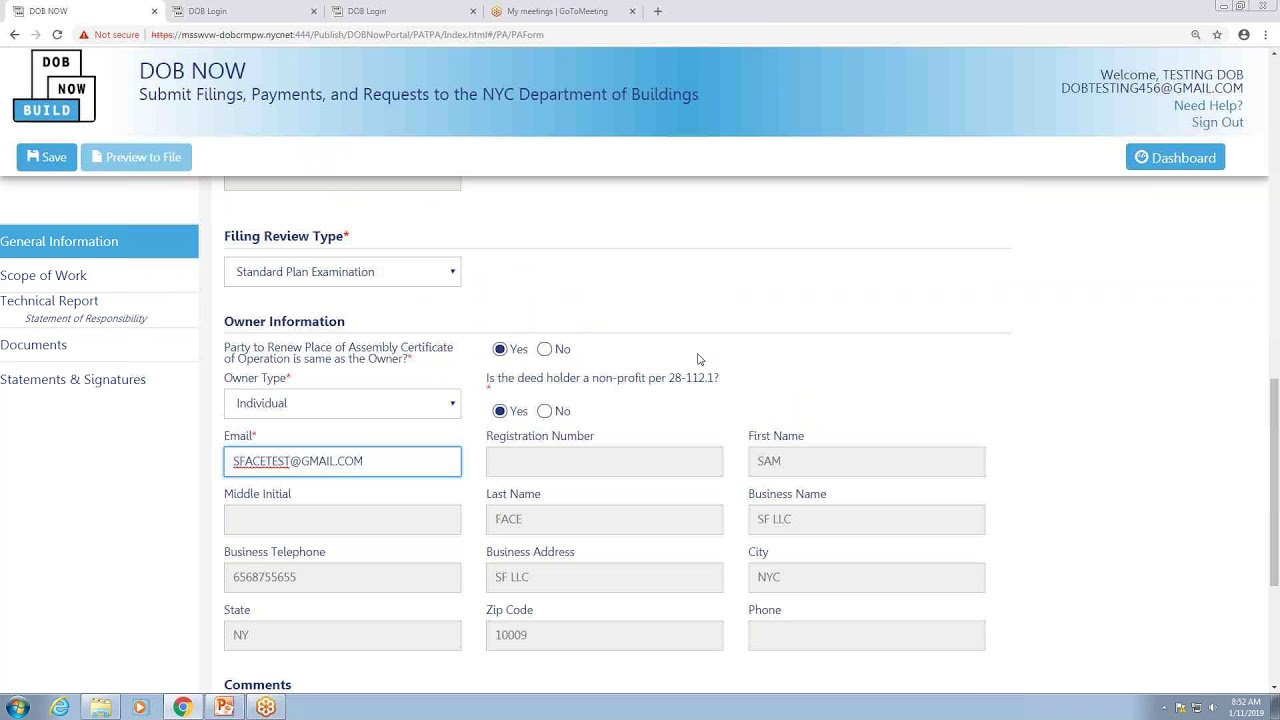 DOB NOW: Build - PA: Submit a Place of Assembly Job Filing