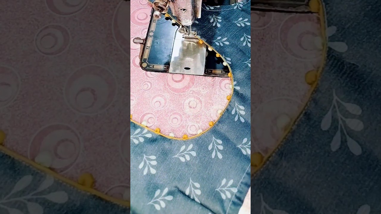 Blouse neck design | piping with potli button neck design #viralshort