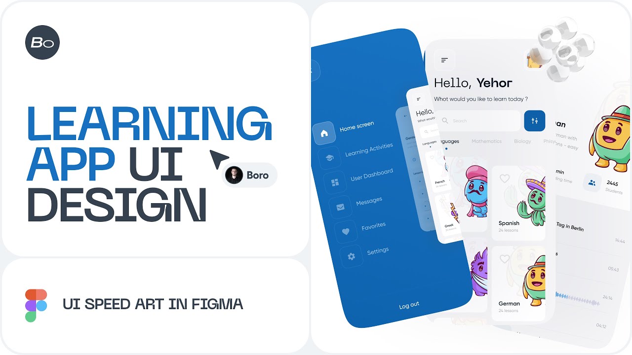 UI speed art | Learning app | Figma