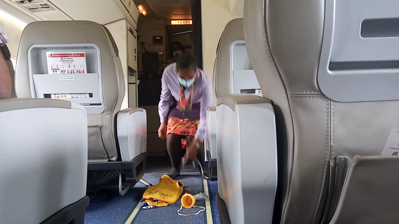 Cabin crew safety Demo Air Niugini