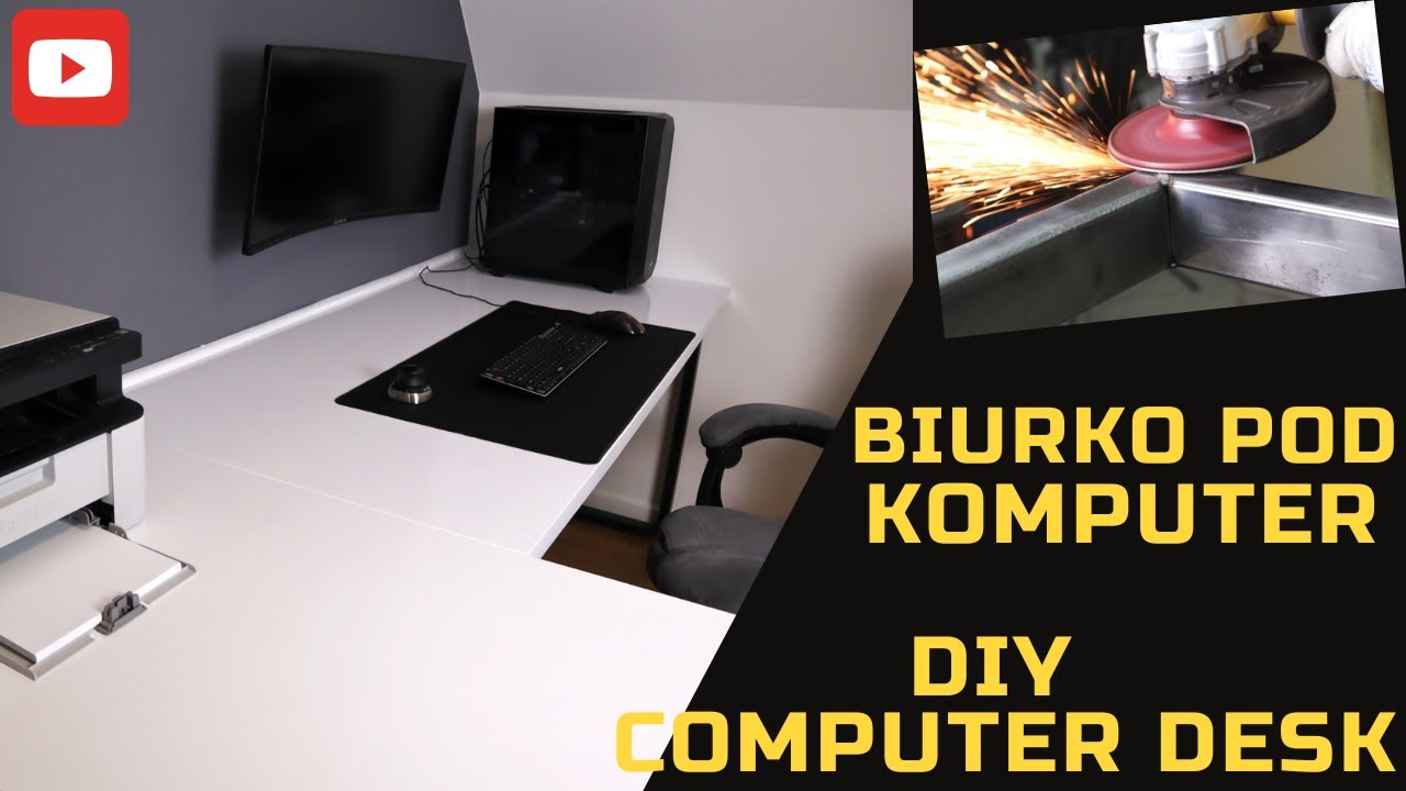 Jak zrobiłem loftowe biurko pod komputer. How I made a loft computer desk. #loft #desk #setup #diy