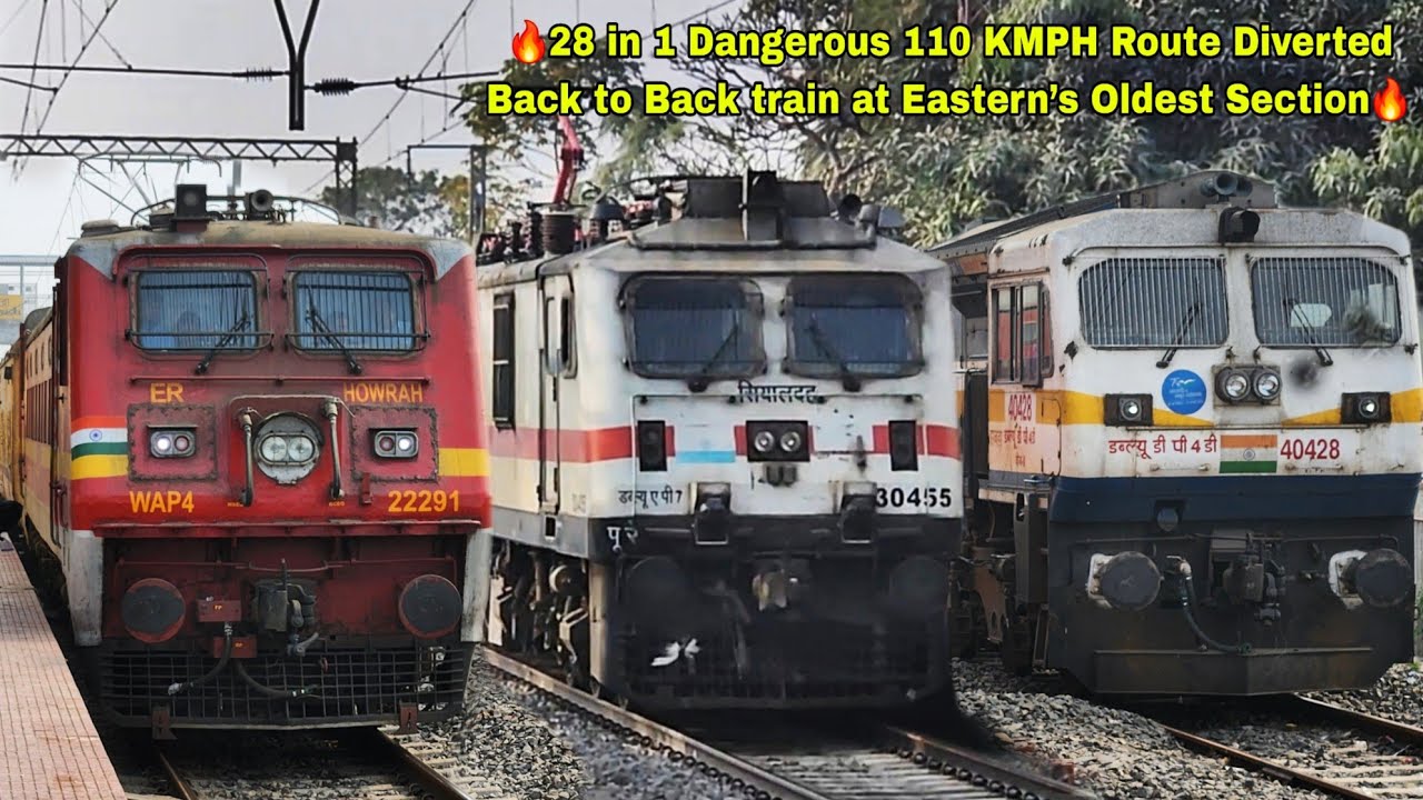 🔥SEALDAH RAJDHANI + DURONTO 110 KMPH Route Diverted High Speed trains at Eastern’s Oldest Section