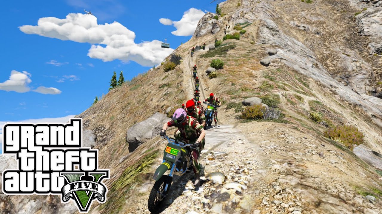 Pasukan Motor Kopassus Turun Gunung Dihadang Teroris || GTA 5 Mod Indonesia