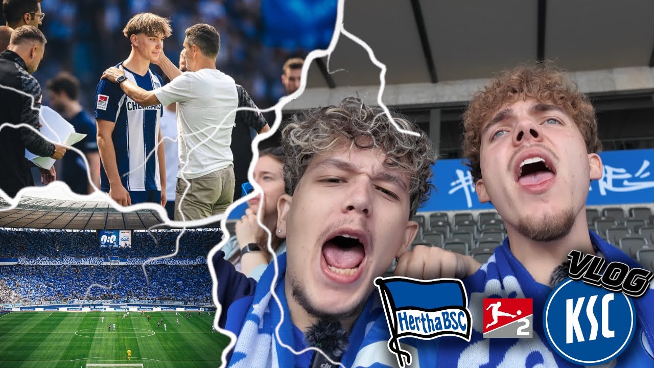 Hertha schwächelt weiterhin zum Saisonbeginn😢💔Hertha gegen KSC Stadionvlog🔥🔵⚪