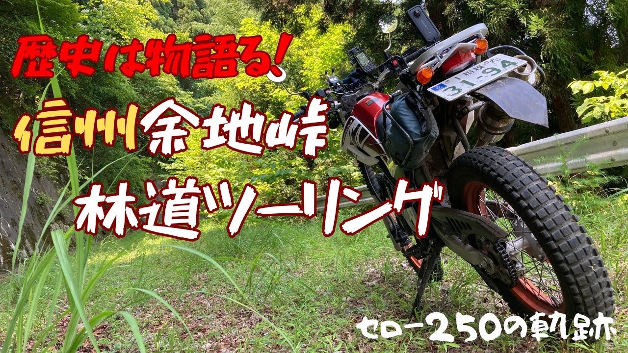 【お山ツー】歴史は物語る！余地峠林道ツーリング【長野/群馬/信州/武田信玄/ダート/旧道/酷道/秘境/セロー250/モトブログ】