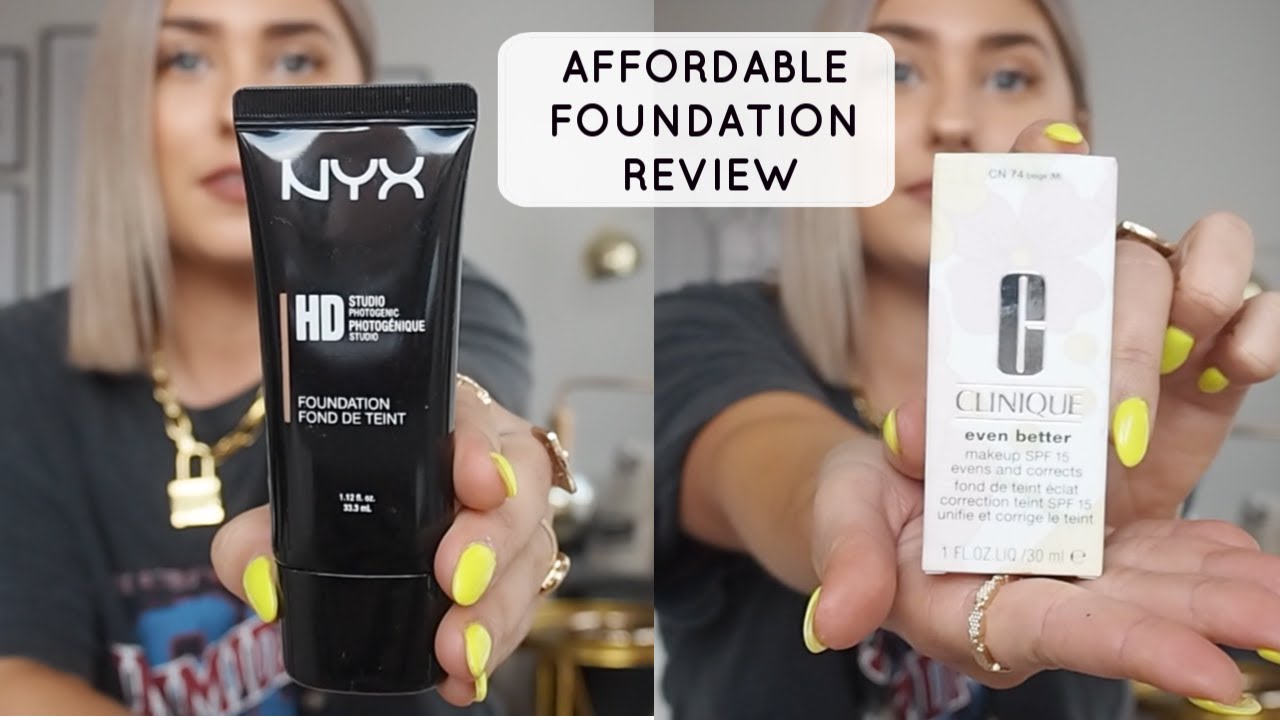 AFFORDABLE FOUNDATION REVIEW; HIGH STREET VS HIGH-END | MAX FACTOR, L'OREAL, NYX, CLINIQUE, GUERLAIN
