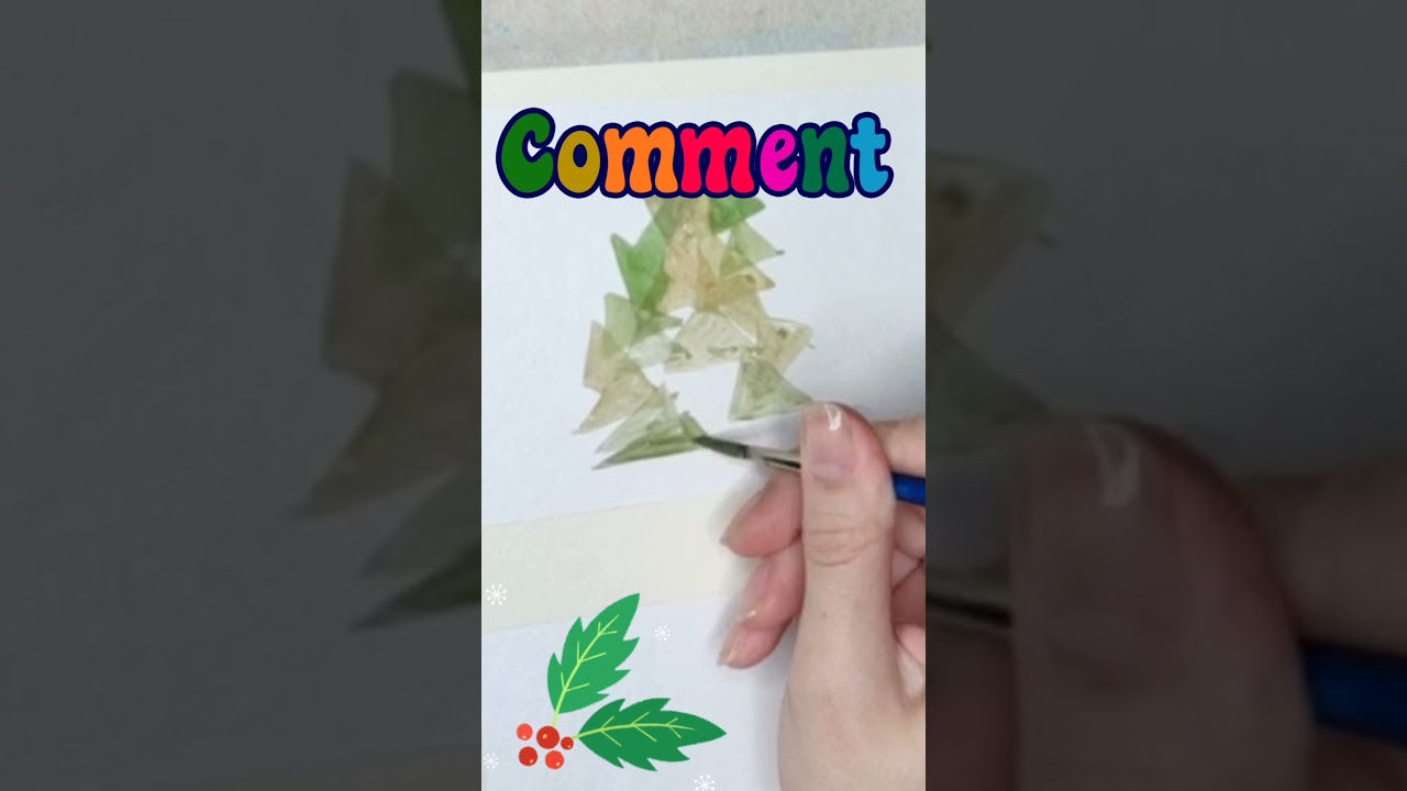 CHRISTMAS DRAWING | HOW TO DRAW ABSTRACT | SPEED ART | GOUACHE TUTORIAL | ART VADER 2021 #SHORTS