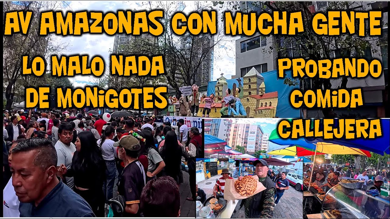 QUITO FESTEJO  EL FIN DE AÑO 2025 EN LA AV AMAZONAS CON MUCHA GENTE  Y CASI NADA DE VIEJOS