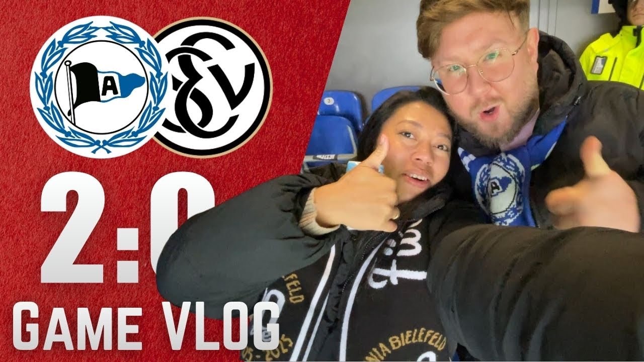 Arminia Bielefeld vs Elversberg - Our FIRST Game Vlog | Kat & Marcel