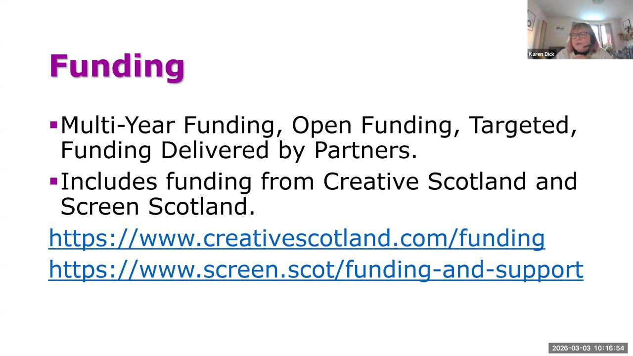 Meet the funder with Creative Scotland