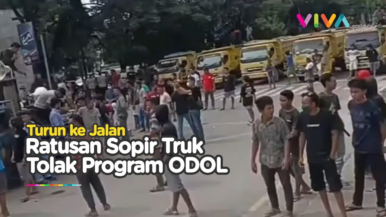Tolak Penertiban ODOL, Ratusan Sopir Truk Demo di Jalanan