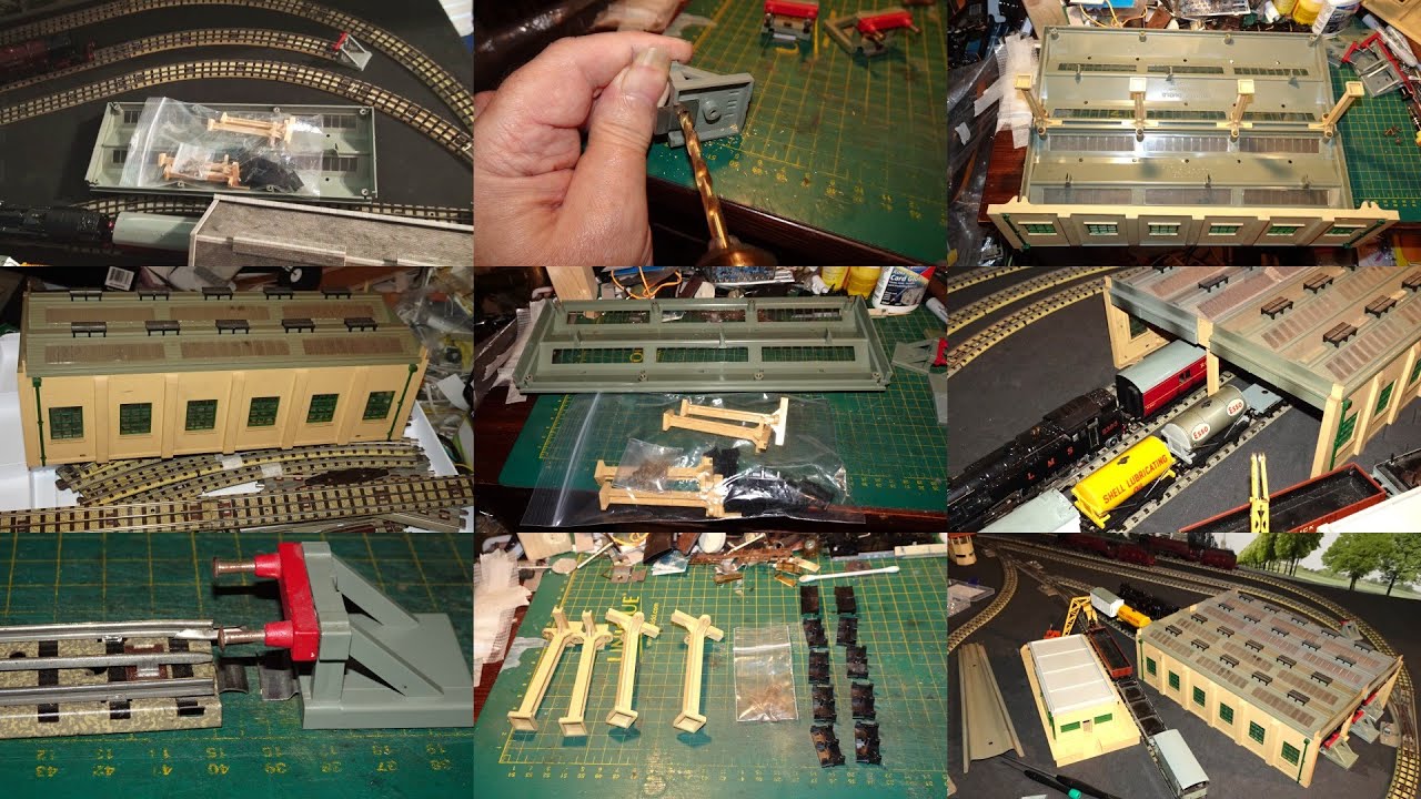 OO 181, Dublo 3 rail: Hornby Engine Shed & Extension